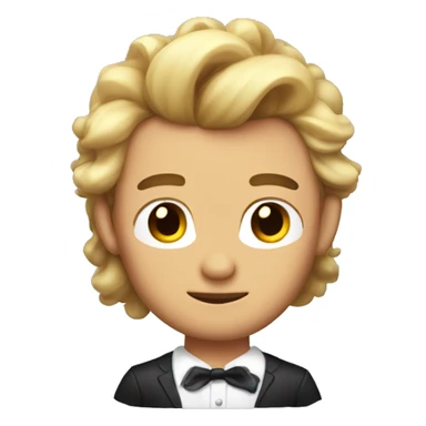 billy butcher with a bow on his hair sticker