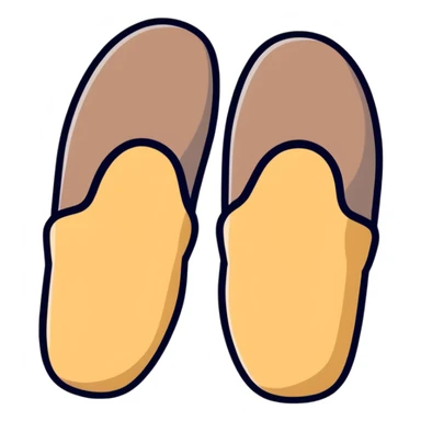 coffee brown house slippers sticker