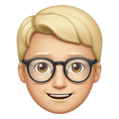 pleading face and smiling face with glasses sticker