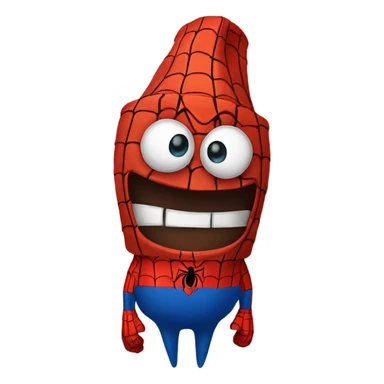 SpongeBob in spider man hat sticker