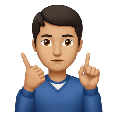 hombre con dedo diciendo no sticker