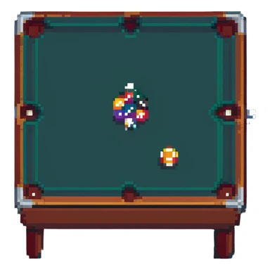 pool table game in progress sticker
