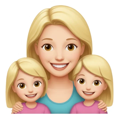 single mom with twin girls sticker