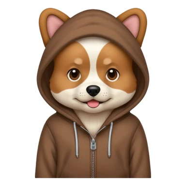 Dog with a hoodie sticker