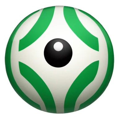 Green striped 8 ball sticker