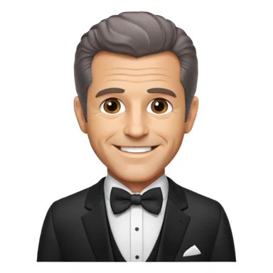 Mel Gibson with suit with bow tie sticker