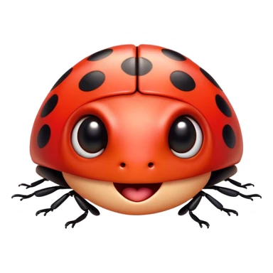 Cinematic Cheeky Ladybug Portrait Emoji, Head tilted dramatically with an exaggeratedly surprised expression, featuring a petite, vibrant form with wide, comically expressive eyes full of playful disbelief and animated, fluttering wings, Simplified yet hilariously expressive features, highly detailed, glowing with a slightly sassy scarlet glow, high shine, dramatic yet playful, stylized with an air of cheeky garden mischief, soft glowing outline, capturing the essence of a meme-worthy ladybug that looks ready to flutter its way into viral fame! sticker