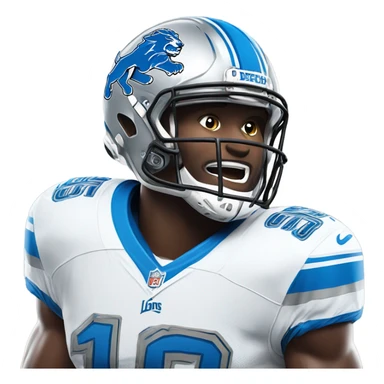 Detroit lion football sticker