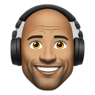 the rock as a DJ sticker