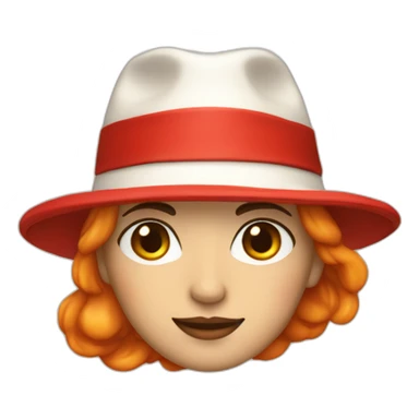 Clémentine rognard with a red hat sticker