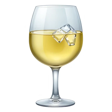 White wine with ice sticker