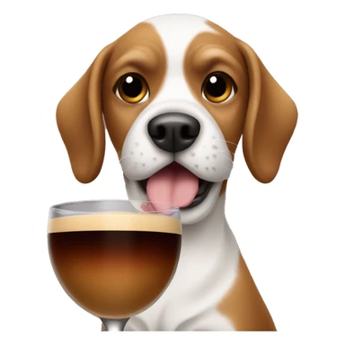 Dog holding an espresso martini  sticker