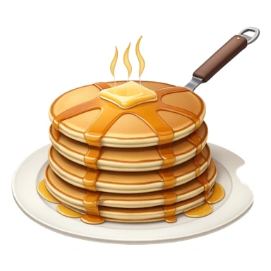 Plate of pancakes and hot link  sticker