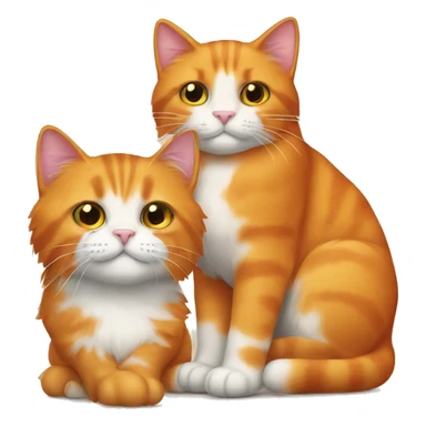 Big orange cat AND tricolour kitty sticker