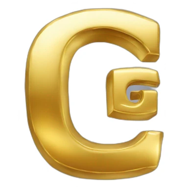 gold and diamond letter G sticker