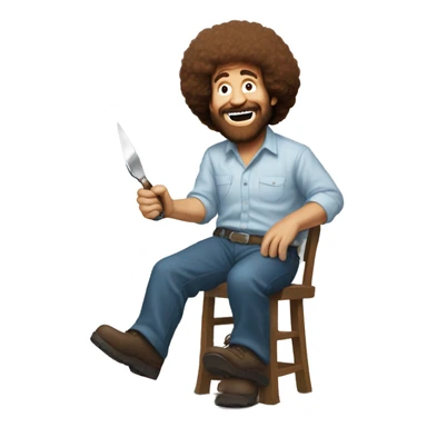 Bob Ross's Happy Accidents sticker