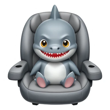 Shark in car seat  sticker