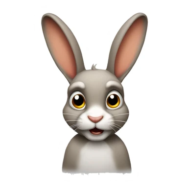 Rabbit with bad attitude sticker