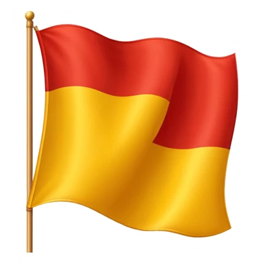 Yellow red flag sticker