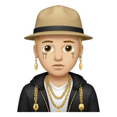 a white guy with a drip gangster sticker