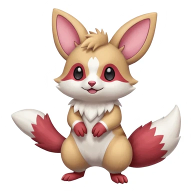 Cute adorable pastel Furret-Minccino-Zangoose-Buizel-hybrid-fusion, full body sticker