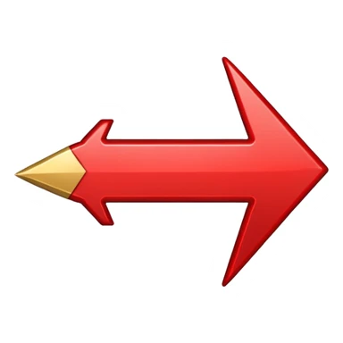 a red arrow pointing bad sticker