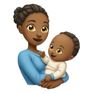 Baby with mom sticker