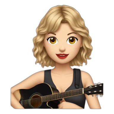 Taylor swift with guitar sticker