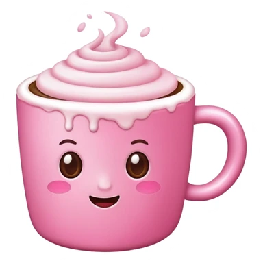 pink coffee sticker