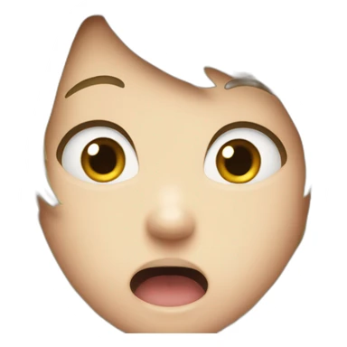 Surprised anime character mouth open sticker