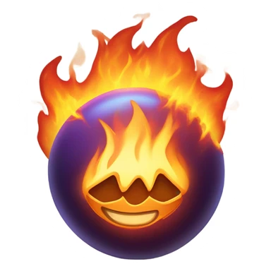 fortune telling ball in fire sticker