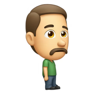 a man smelling a fart sticker