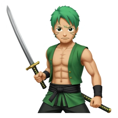 Has a zoro de one piece  sticker