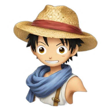 monkey d luffy with a straw hat sticker