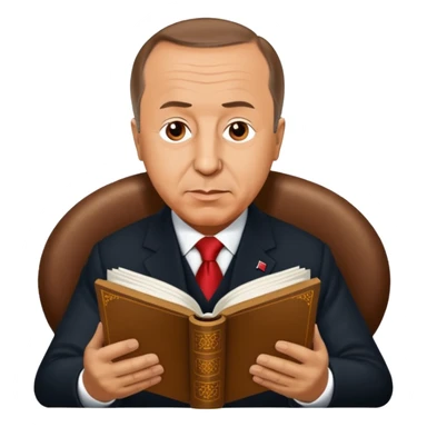 Recep Tayyip Erdoğan reading a book named "ZAM LİSTESİ" sticker