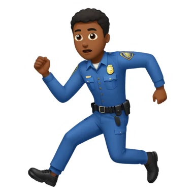 Black guy running from cops  sticker