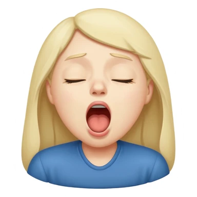 yawning sleepy character sticker