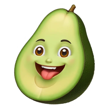 Aguacate con labios grandes sticker