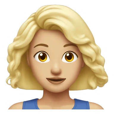 Blonde at the gym sticker