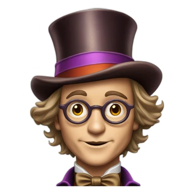 Willy wonka johnny depp sticker