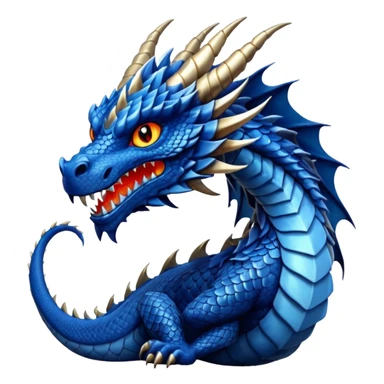 majestic Navy blue dragon sticker