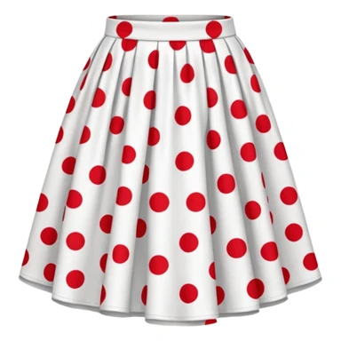 a white skirt with many red spots (only skirt) sticker