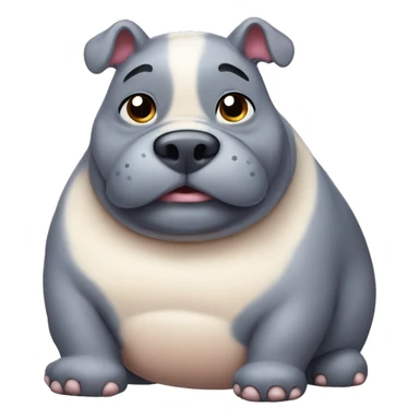 chubby dog hippo with a belly sticker