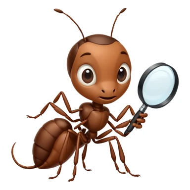 ant reading book sticker