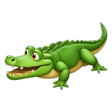 Crocodile sur papillon sticker