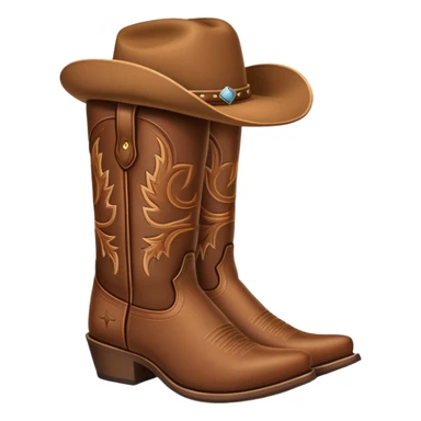 cowboy boots and hat sticker