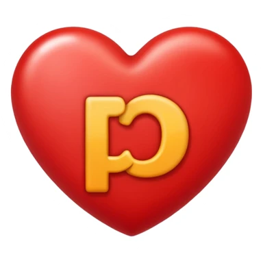 emoji herz mit buchstabe P drin sticker