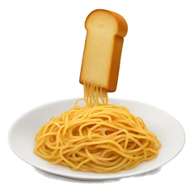 spaghetti with bread sticker