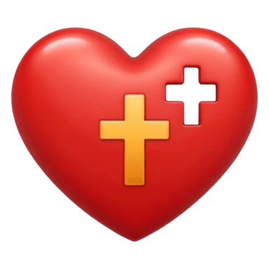 heart with plus on it sticker