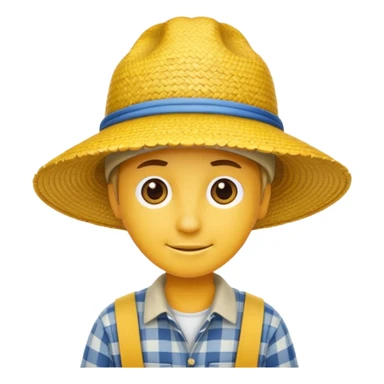 yellow farmer hat sticker